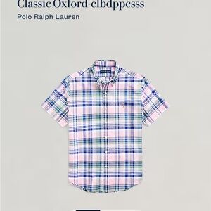 Polo by Ralph Lauren Blue and Pink Classic Oxford-clbdppcsss